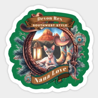 Sedona Cat Southwest Style Nana Love 43D Sticker